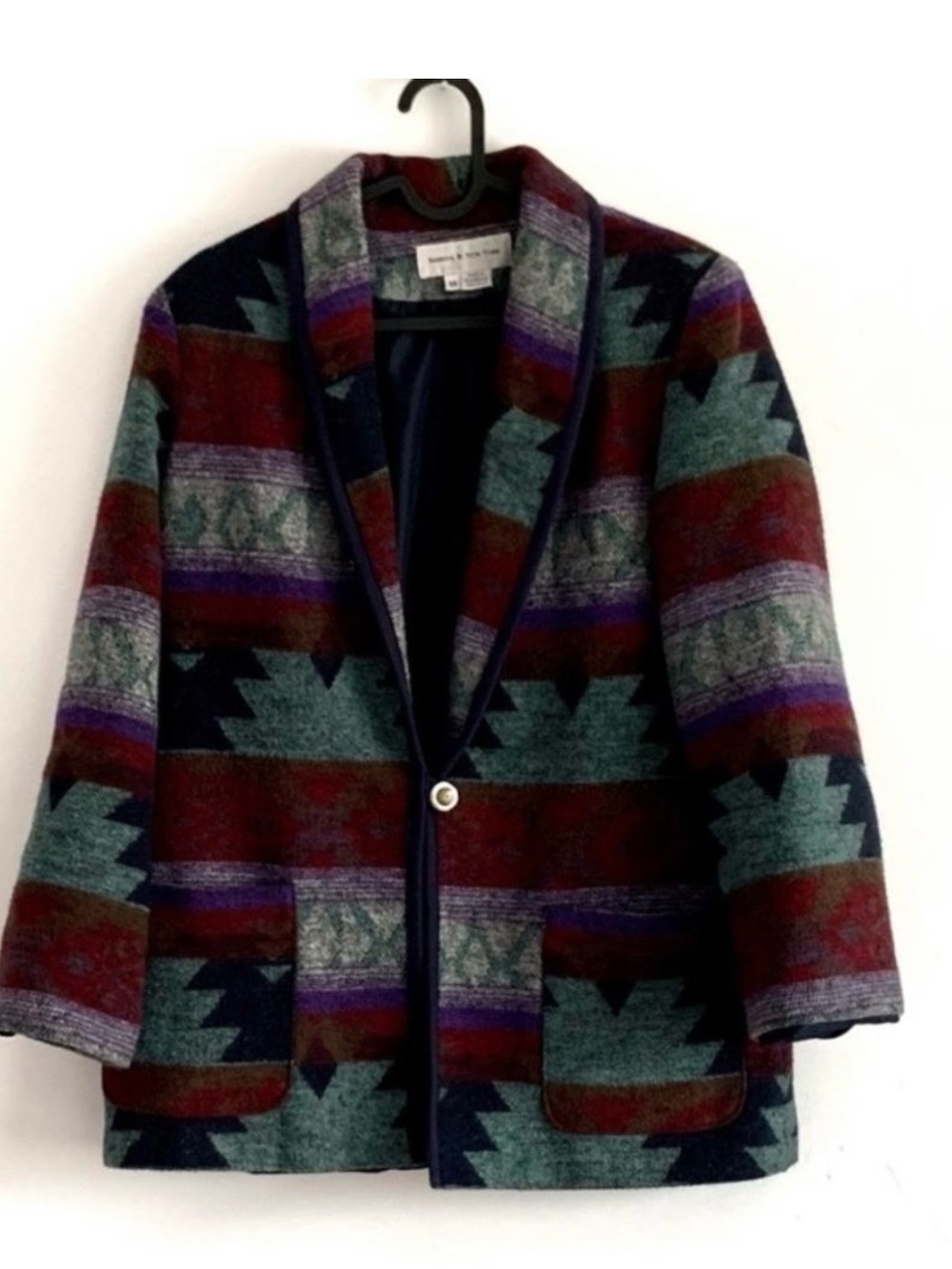 Sabrina B. New York Vintage Southwestern Patterned Jacket - Size M
